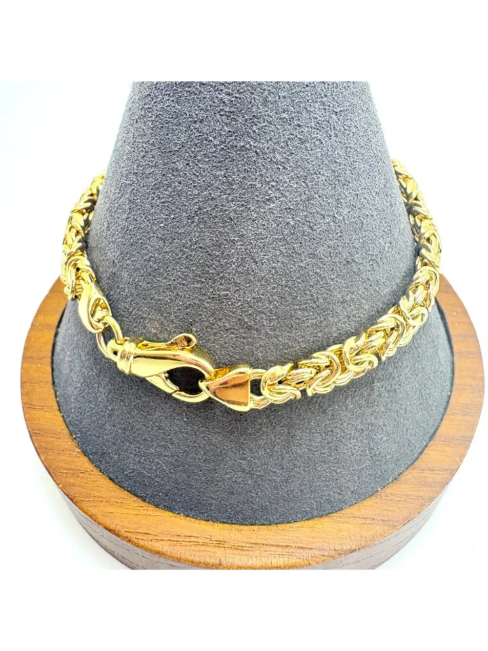 VTG 12K Gold Filled Byzantine Link Bracelet .25